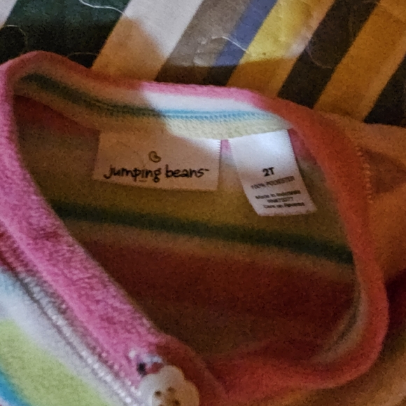 Jumping Beans Vibrant Striped Fleece Long Sleeve Tee - Picture 4 of 4